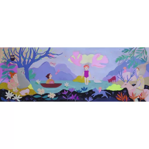 Djeco Művész puzzle - Gyermekek tava - Children's lake, 6–8 év, Többszínű