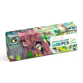 Djeco Művész puzzle - Baglyok és madarak, 1000 db-os - Owls and birds, 12–15 év, Többszínű