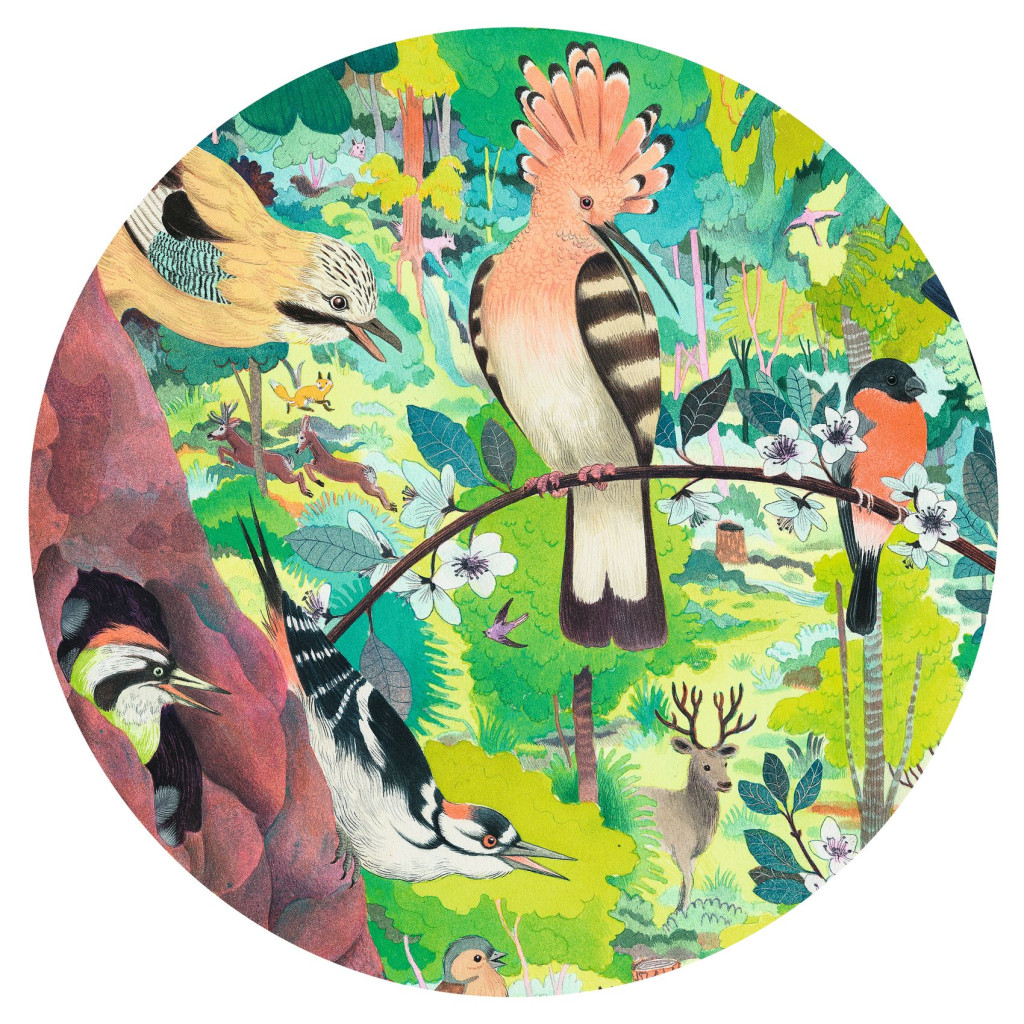 Művész puzzle - Baglyok és madarak, 1000 db-os - Owls and birds – alternatív kép 2