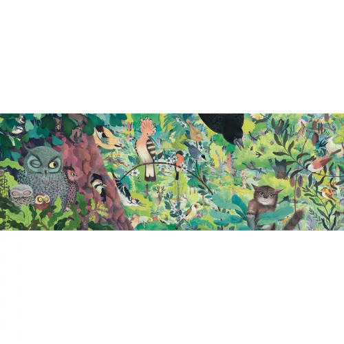 Djeco Művész puzzle - Baglyok és madarak, 1000 db-os - Owls and birds, 12–15 év, Többszínű