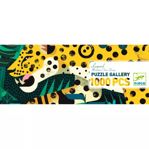 Djeco Művész puzzle - Leopárd, 1000 db-os - Leopard, 12–15 év, Többszínű