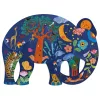 Djeco Művészeti puzzle - Elefánt, 150 db-os - Elephant, 6–8 év, Többszínű