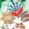 Djeco Művészeti puzzle - Majom, 350 db-os - Monkey, 6–8 év, Többszínű