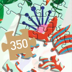 Djeco Művészeti puzzle - Majom, 350 db-os - Monkey, 6–8 év, Többszínű