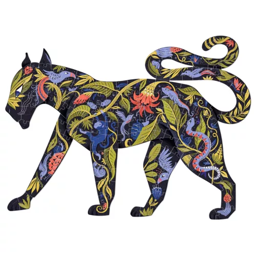 Djeco Művész puzzle - Fekete párduc, 150 db-os - Panther, 6–8 év, Papír / Karton