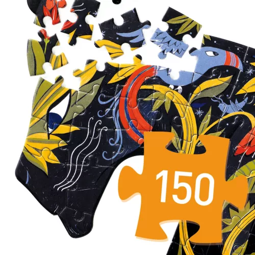 Djeco Művész puzzle - Fekete párduc, 150 db-os - Panther, 6–8 év, Papír / Karton