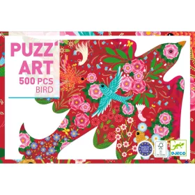 Djeco Művész puzzle - Madár, 500 db-os - Bird, 12–15 év, Többszínű