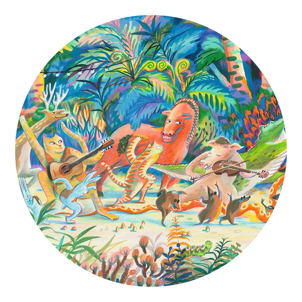 Művész puzzle - Erdei zenekar, 200 db-os - Woods music Band – alternatív kép 1