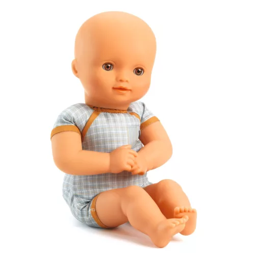 Djeco Játékbaba - Róza, barna szemű, 32 cm - Rose brown eyes, 0–2 év, Vegyes anyag