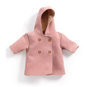 Djeco Játékbaba ruha - Kapucnis kabát - Hooded coat, 0–2 év, Többszínű