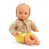 Djeco Játékbaba - Flóra, barna szemű, 32 cm - Flora brown eyes, 0–2 év, Vegyes anyag