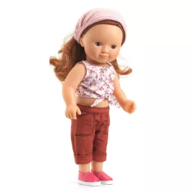 Djeco Játékbaba kiegészítő, babaruha - Bordó - Outfit Burgundy, 0–2 év, Többszínű