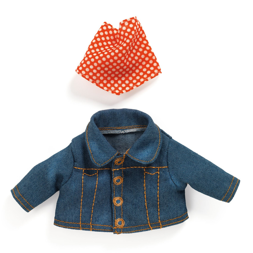Játékbaba kiegészítő, babaruha - Kék dzseki - Outfit Blue jacket – fő nézet