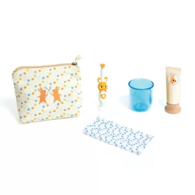 Djeco Játékbaba kiegészítő, tisztálkodás - Fogmosás - Toothbrush set, 0–2 év, Többszínű