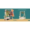Djeco Nagy ruhafogas 3 vállfával - Large clothes rack, 3 hangers, 3–5 év, Többszínű
