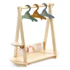 Djeco Nagy ruhafogas 3 vállfával - Large clothes rack, 3 hangers, 3–5 év, Többszínű