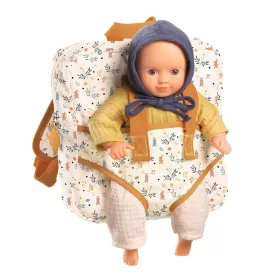 Djeco Hátizsák - Babahordozó - Doll backpack carrier, 0–2 év, Többszínű