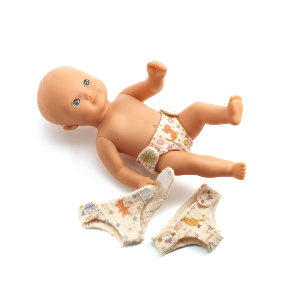 Játékbaba kiegészítő, tisztálkodás - Baba pelenkázás - 3 nappies – alternatív kép 2
