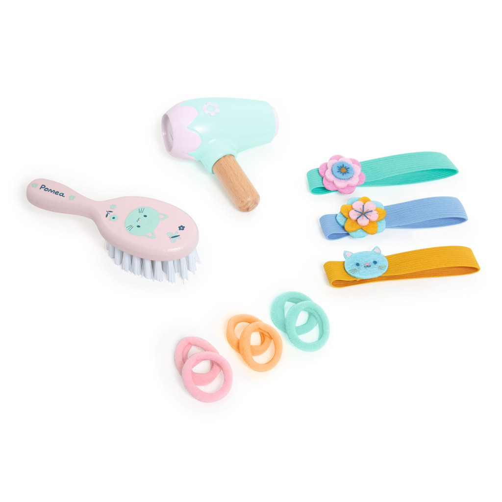 Játékbaba kiegészítő, szépítkezés - Baba fodrászkészlet - Hairdressing set – fő nézet