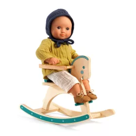 Djeco Játékbaba kiegészítő, bababútor - Baba hintalova - Rocking horse, 0–2 év, Többszínű
