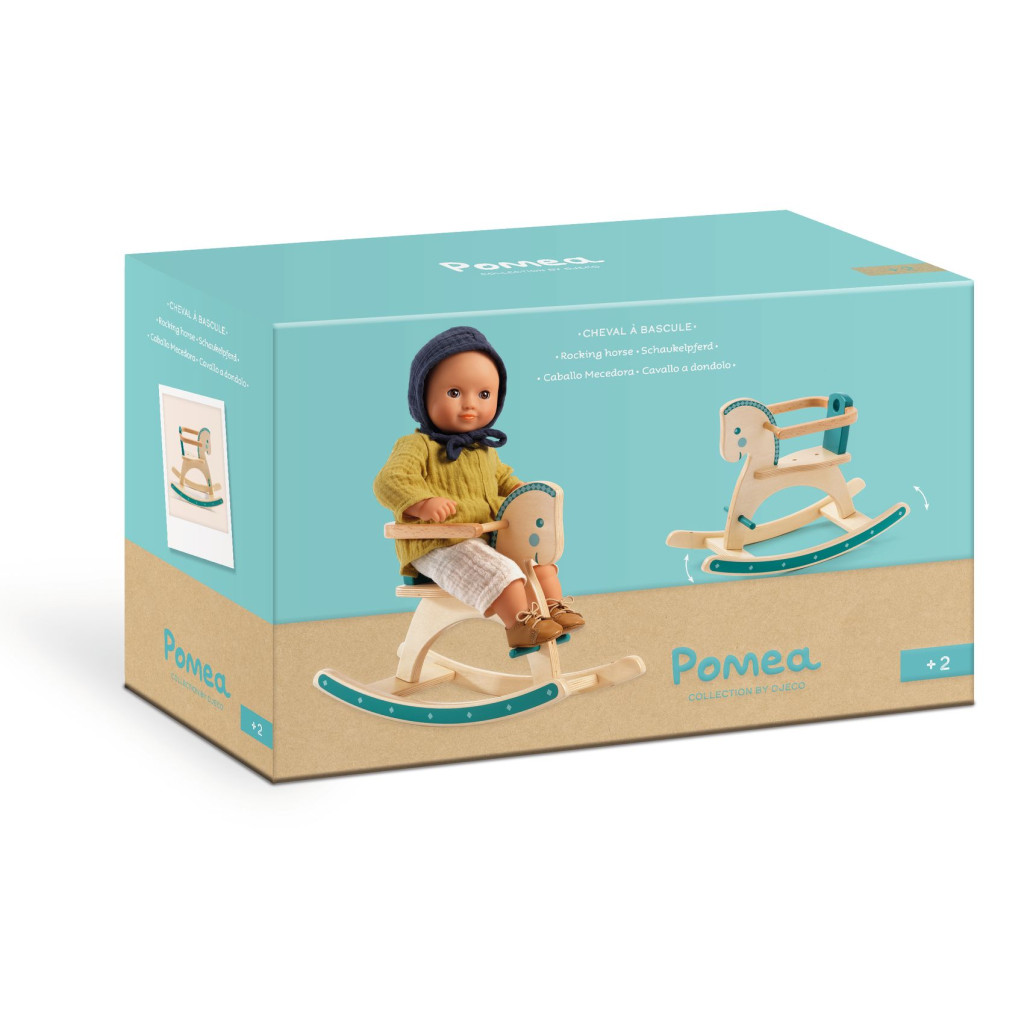 Játékbaba kiegészítő, bababútor - Baba hintalova - Rocking horse – alternatív kép 2