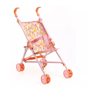 Djeco Babakocsi - Virágos, 54 cm - Stroller Flowers, 0–2 év, Többszínű