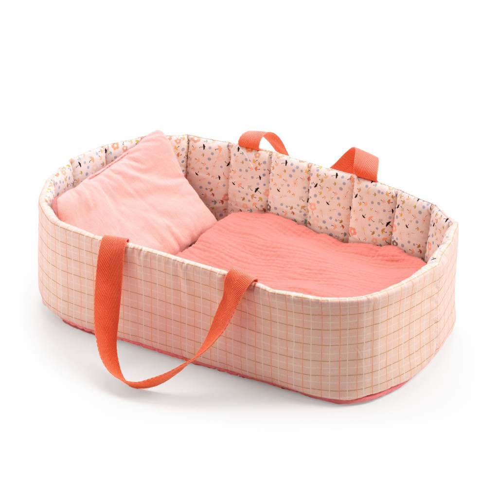 Mózeskosár - Halvány rózsaszín - Bassinet Pink Lines – fő nézet