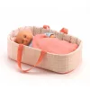 Djeco Mózeskosár - Halvány rózsaszín - Bassinet Pink Lines, 3–5 év, Vegyes anyag