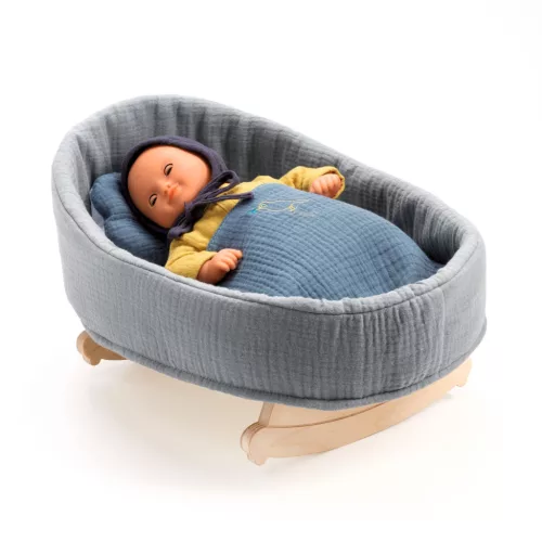 Djeco Bölcső - Ringató kék álom - Rocking cradle Blue Dream, 3–5 év, Vegyes anyag