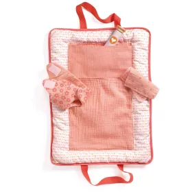 Djeco Pelenkázótáska - Világos rózsaszín - Changing bag Pink Peak, 3–5 év, Vegyes anyag
