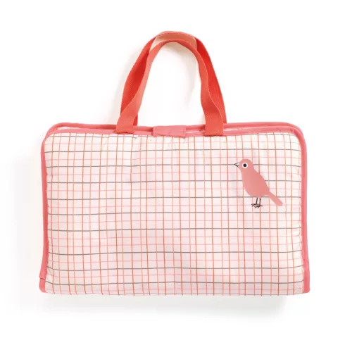 Djeco Pelenkázótáska - Világos rózsaszín - Changing bag Pink Peak, 3–5 év, Vegyes anyag