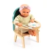 Djeco Babaetetés - Etetőszék játékbabáknak - Baby chair, 0–2 év, Többszínű