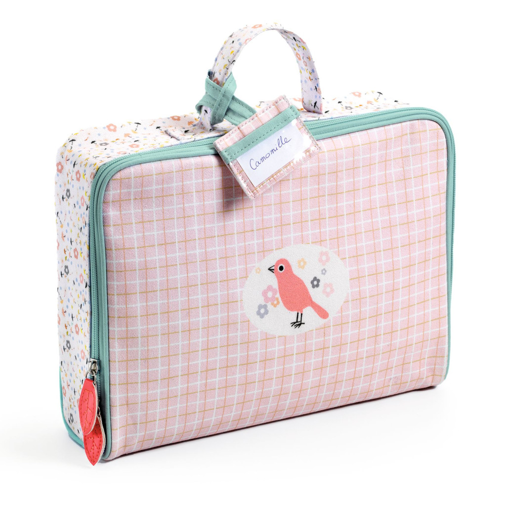 Bababőrönd - Világos kockás - Suitcase – fő nézet