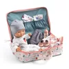 Djeco Játékbaba kiegészítőkkel - Vani bőröndje - Vanille's suitcase, 0–2 év, Többszínű