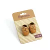 Djeco Játékbaba cipő - Barna cipőcske - Brown shoes, 0–2 év, Vegyes anyag