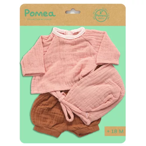 Djeco Játékbaba ruha - Barack nyári szett - Peach, 0–2 év, Többszínű