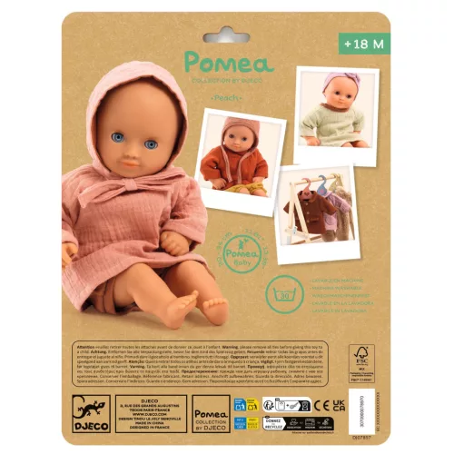 Djeco Játékbaba ruha - Barack nyári szett - Peach, 0–2 év, Többszínű