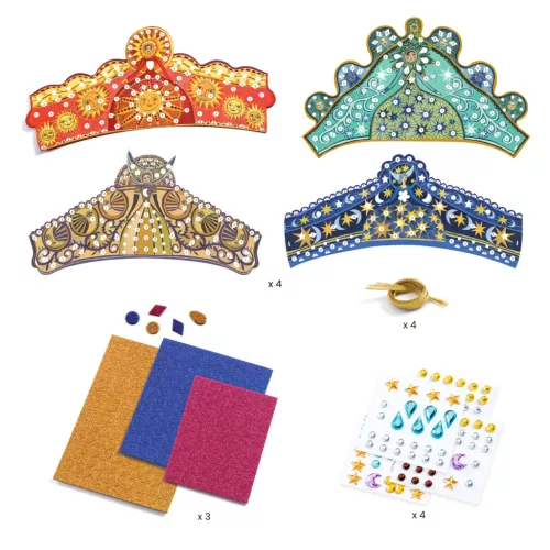 Djeco Csináld magad! - Bűvös tiarák - Enchantresses, 3–5 év, Többszínű