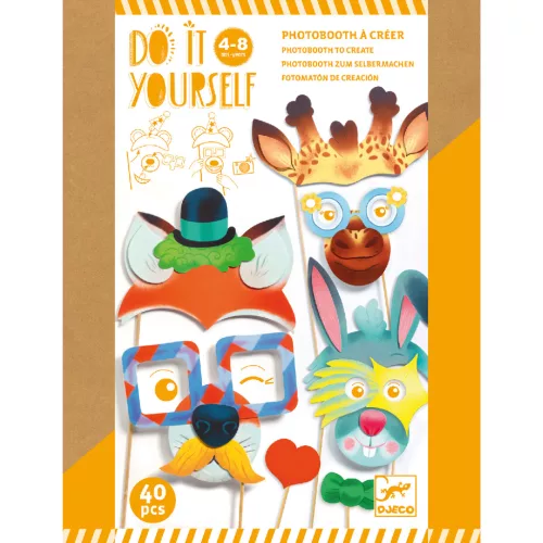 Djeco Készítsd magad! - Állatmaszkos buli - Animal party, 3–5 év, Többszínű