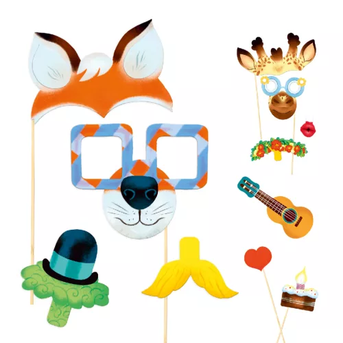 Djeco Készítsd magad! - Állatmaszkos buli - Animal party, 3–5 év, Többszínű