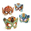 Djeco Csináld magad! - Fémfóliás Robot arcmaszkok - Super robots, 3–5 év, Többszínű