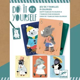 Djeco Készítsd magad! - Családgyűjtő kártyajáték - Creature chic - FSC MIX, 3–5 év, Többszínű