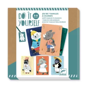 Djeco Készítsd magad! - Családgyűjtő kártyajáték - Creature chic - FSC MIX, 3–5 év, Többszínű