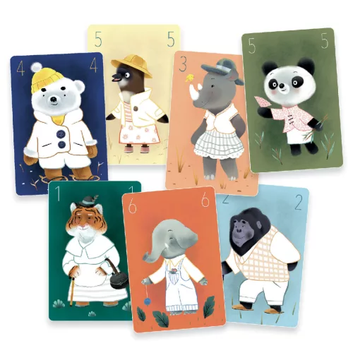 Djeco Készítsd magad! - Családgyűjtő kártyajáték - Creature chic - FSC MIX, 3–5 év, Többszínű