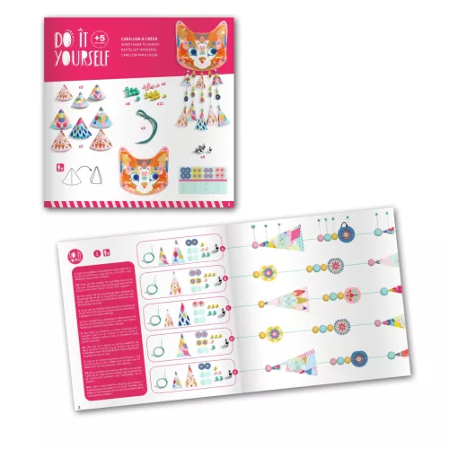 Djeco Készítsd magad! - Kitty szélcsengő - Kitty, 3–5 év, Többszínű
