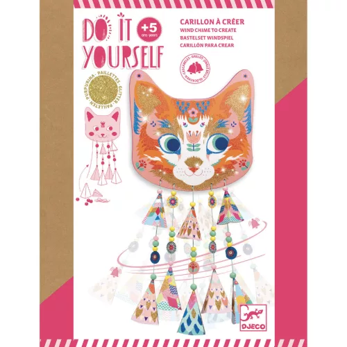 Djeco Készítsd magad! - Kitty szélcsengő - Kitty, 3–5 év, Többszínű