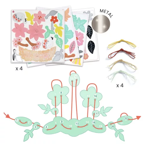 Djeco Készítsd magad! - Papírékszer készítő - Colourful fun, 3–5 év, Többszínű