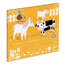 Djeco Készítsd magad! - Élet a tanyán 3D-ben - Farm, 3–5 év, Többszínű