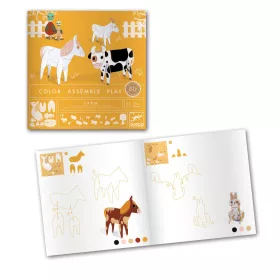 Djeco Készítsd magad! - Élet a tanyán 3D-ben - Farm, 3–5 év, Többszínű