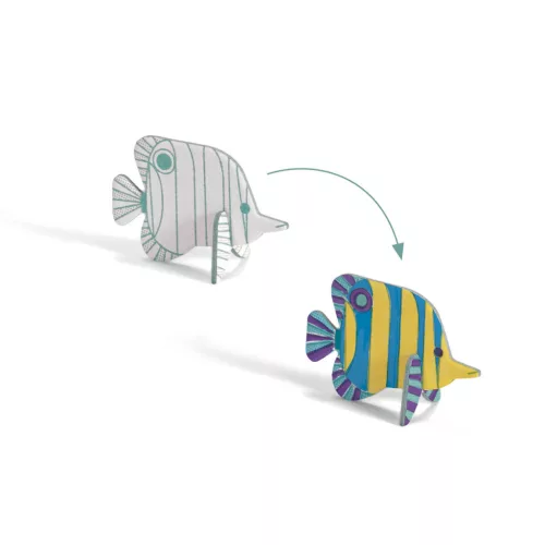 Djeco Készítsd magad! - Élet a tengerben 3D-ben - Sea life, 3–5 év, Többszínű